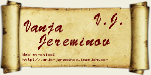 Vanja Jereminov vizit kartica